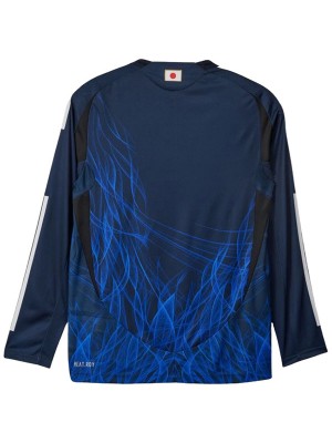 Japan maillot de football à manches longues Y3 authentique LS bleu pour homme premier kit de football de sport haut 2024-2025